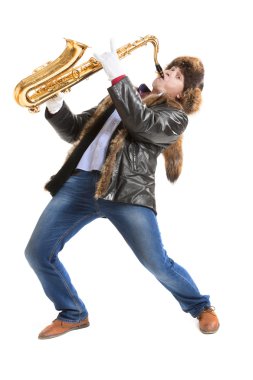 Saksafonla oynayan adam