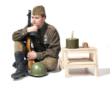 hafif makineli tüfek ppsh askerle