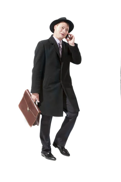 Homme d'affaires parlant au téléphone — Photo