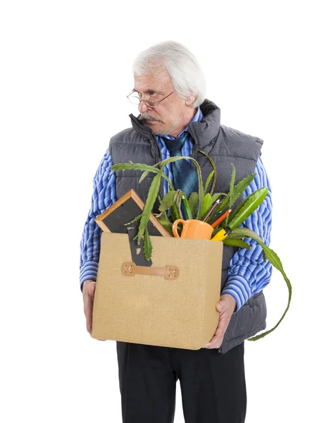 The old man fired — Stock Photo, Image