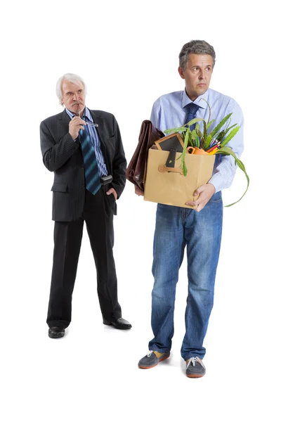 Capo e uomo licenziato — Foto Stock