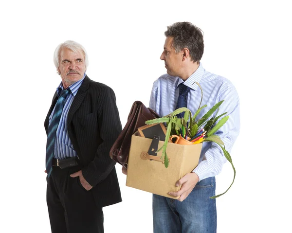 Boss and fired man — Stock Photo, Image