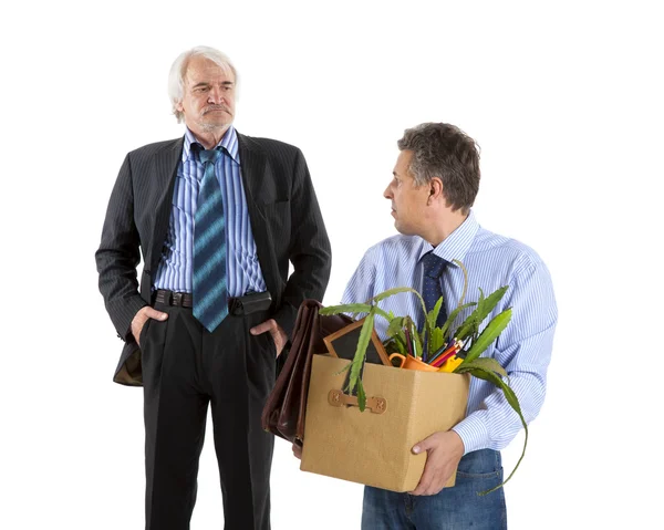 Jefe y hombre despedido — Foto de Stock