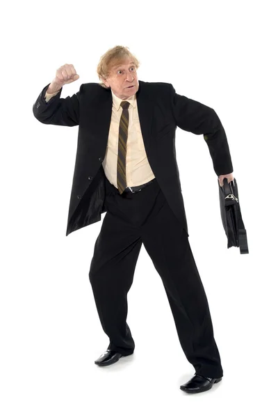 Angry businessman wants to hit — Stock Photo, Image