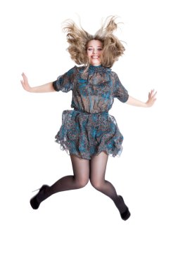 Genç sarışın atlama