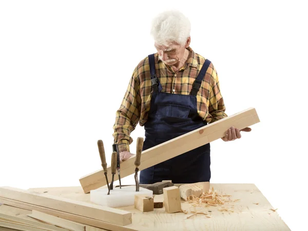 Alter Tischlermeister — Stockfoto