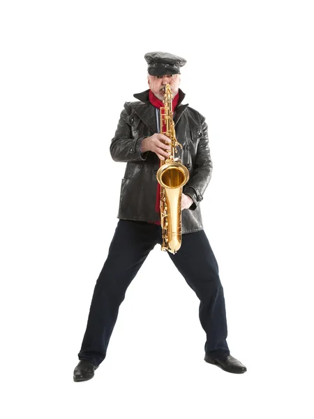 Man playing the trumpet — Stock Photo, Image