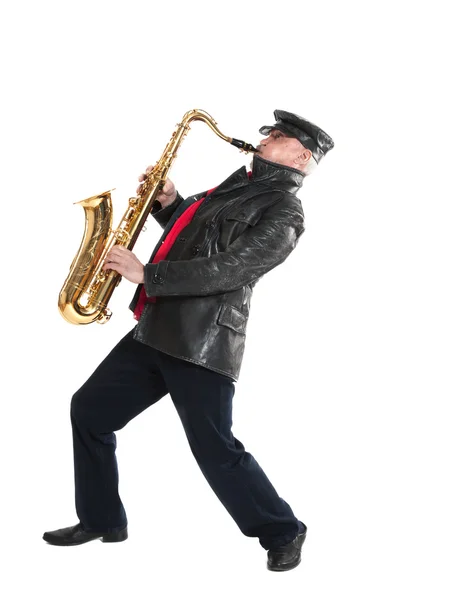 Man playing the trumpet — Stock Photo, Image