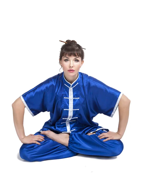 Жінка в китайському одязі — стокове фото