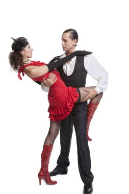 genç bir çift tango dans