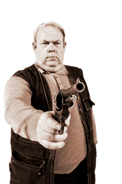 Man med pistol — Stockfoto