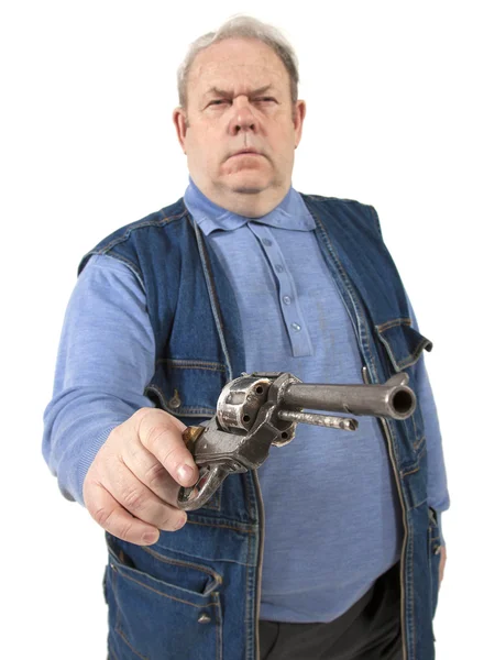 Człowiek z bronią — Zdjęcie stockowe