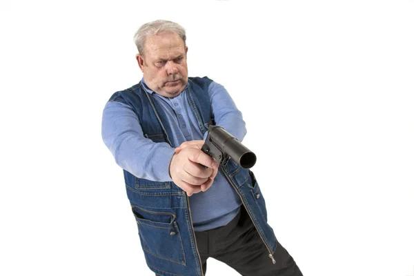 Uomo con pistola — Foto Stock