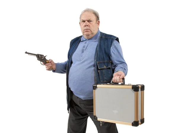 Hombre con arma — Foto de Stock