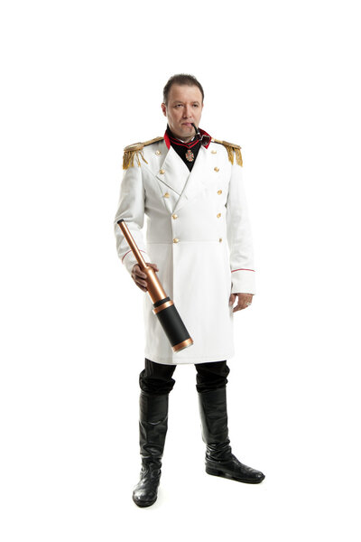 Captain with binoculars