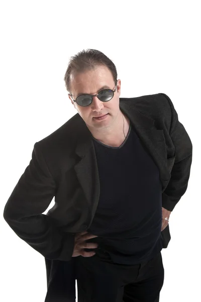 Man in suit and sunglasses — Stock Photo, Image