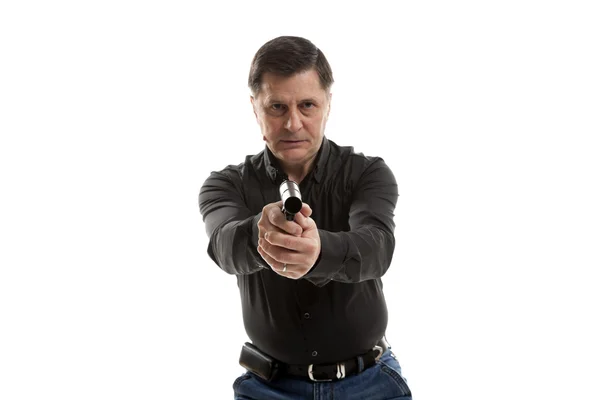 Man holding gun — Stock Photo, Image