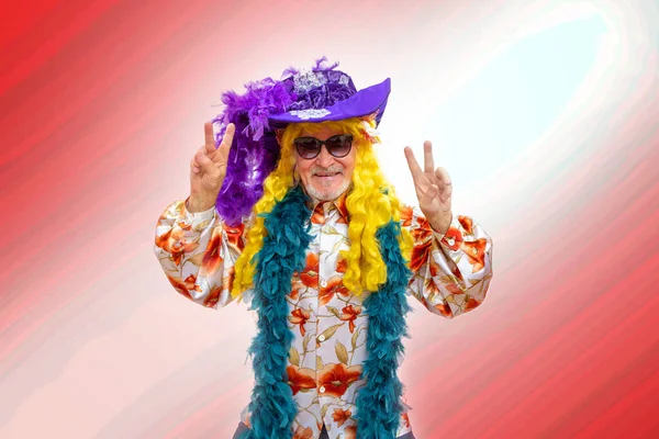 Comedian Wig Retro Female Hat — Stock Photo, Image