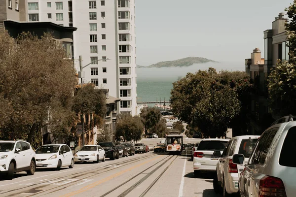 San Francisco California United States June 2022 Downhill Road City — Stock Photo, Image