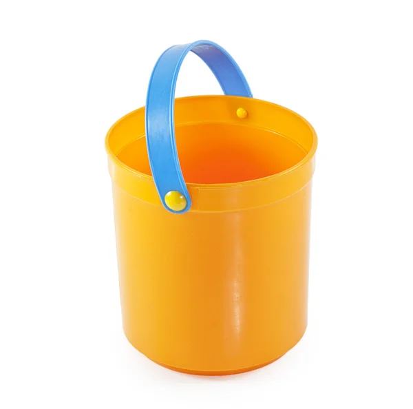 Orange toy lilla hink — Stockfoto