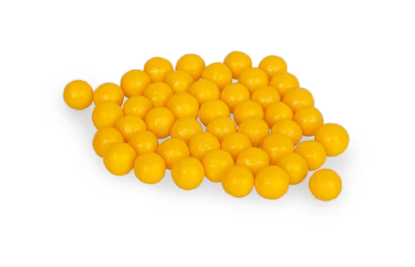 Grandes comprimidos redondos amarelos — Fotografia de Stock