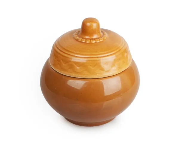 Brown ceramic pot — Stock Photo, Image