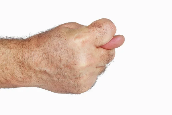 Hand is showing a fig sign — Stock Photo, Image