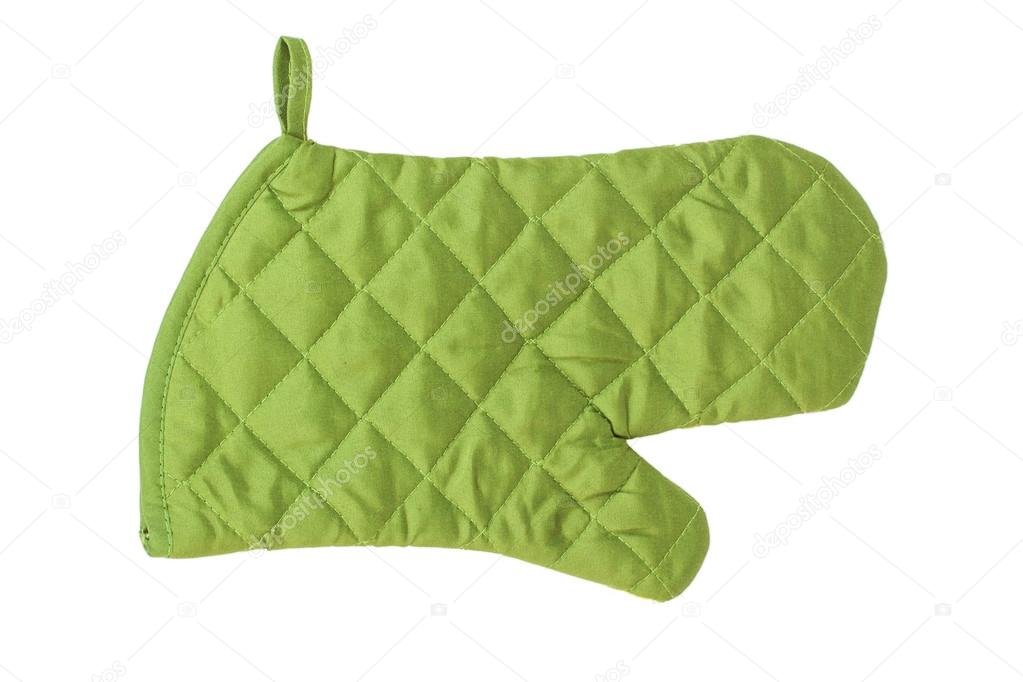 Green heat protective mitten