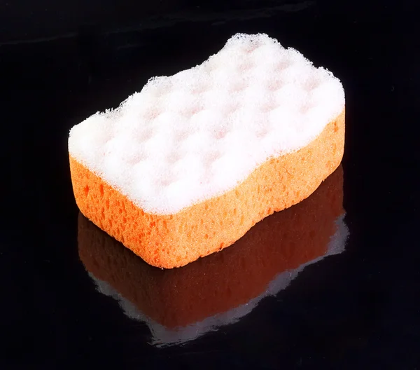 Orange bathing sponge — Stock Photo, Image