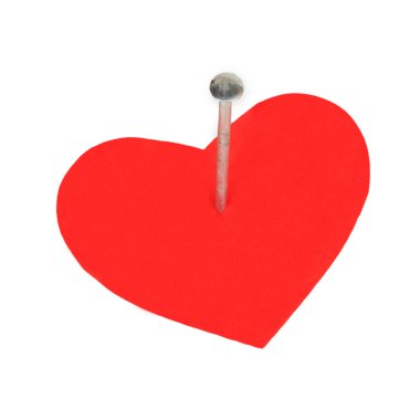 Kabaralı kırmızı bir kalp içinde