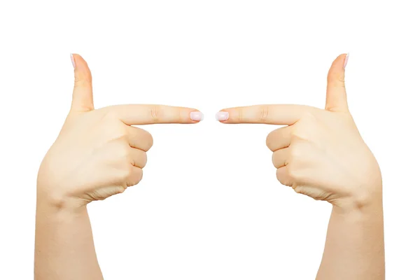 Nokta parmak sağ ve sol — Stok fotoğraf