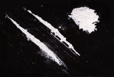 cocaine powder in lines clipart