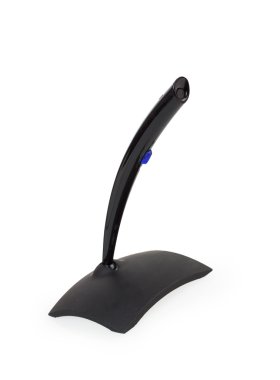 Modern siyah mikrofon ile bilgisayar