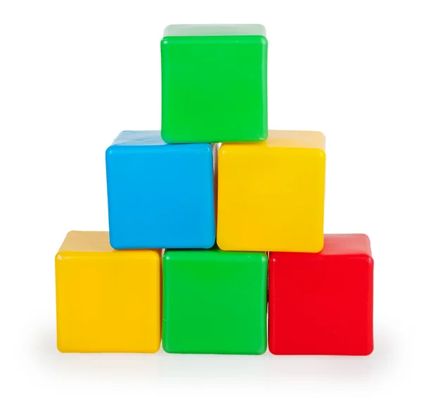 Blocs de jouets en plastique coloré — Photo