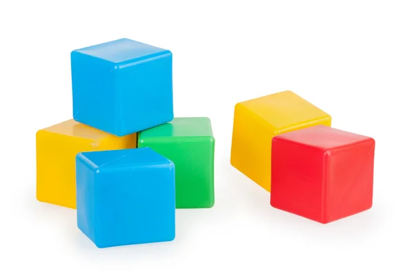 Красочные пластмассовые блоки — стоковое фото