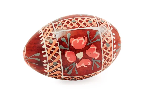 Hand painted wooden easter egg — Stock Photo, Image