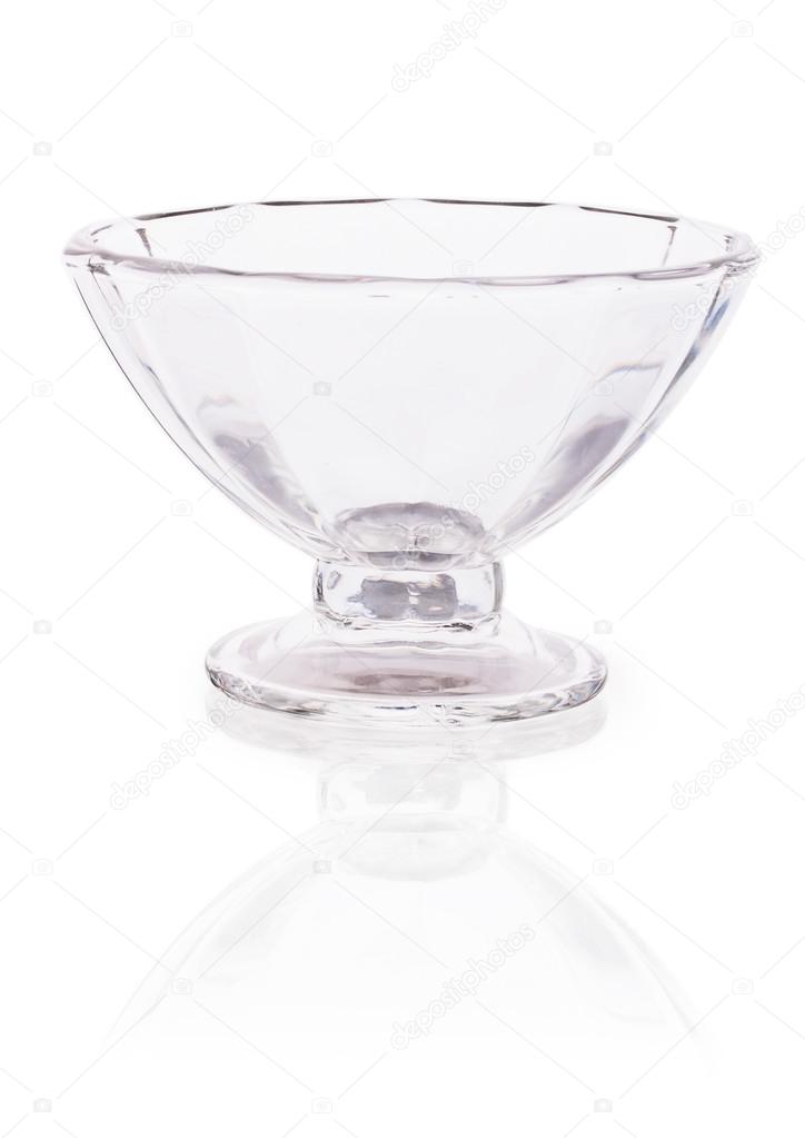 empty glass vase for ice-cream or dessert