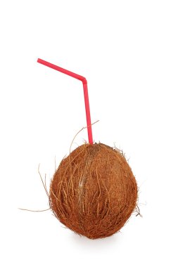 Hindistan cevizi ile kırmızı saman kokteyli