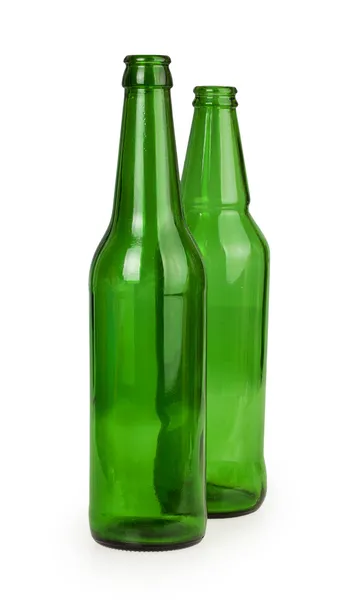 Две пустые стеклянные бутылки — стоковое фото