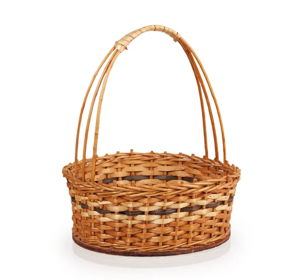 Empty wicker basket — Stock Photo, Image