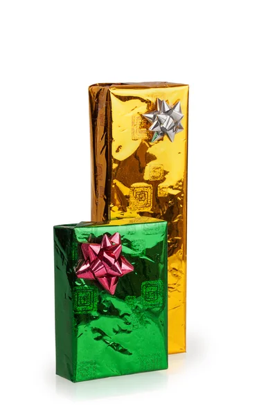 Dvě krásné barevné rámečky s dárky — Stock fotografie