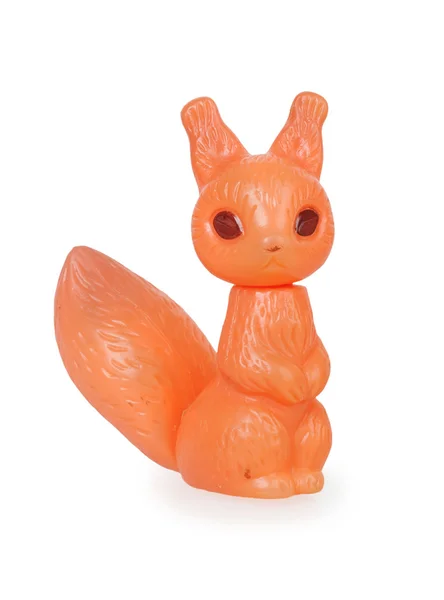 Kinderen van plastic speelgoed eekhoorn — Stockfoto