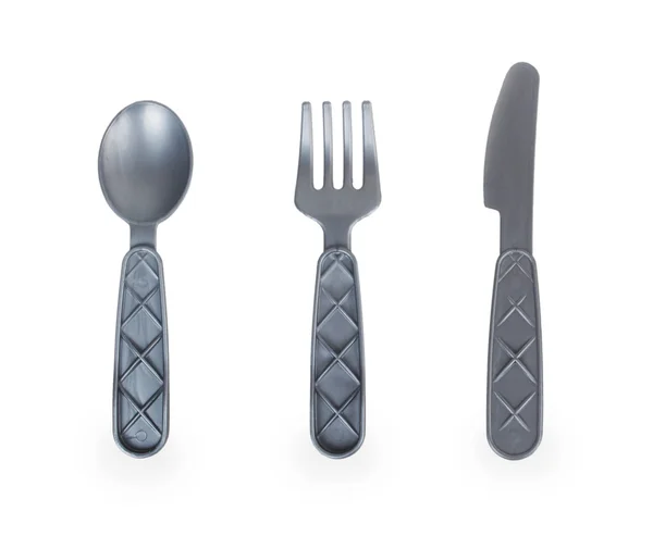 Toy spoon, fork and knife — Stock Photo, Image