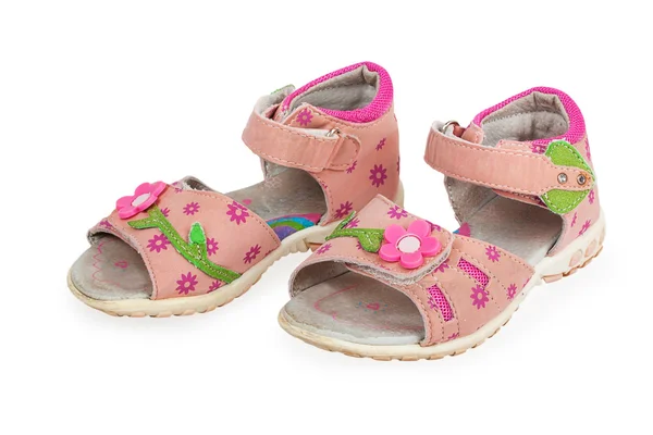 Baby Rosa sandaler — Stockfoto