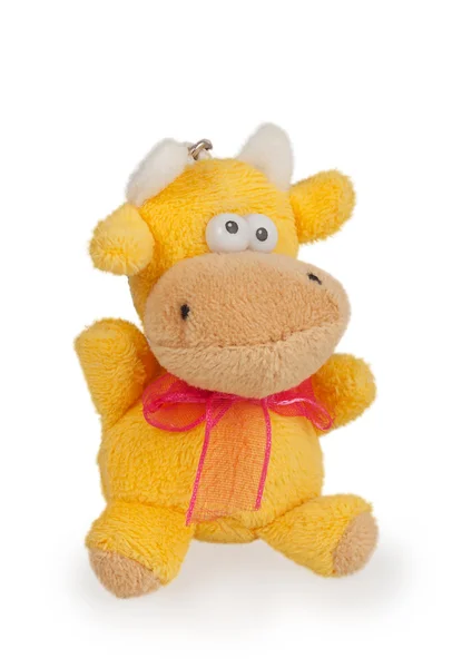Žlutá kráva hračka — Stock fotografie