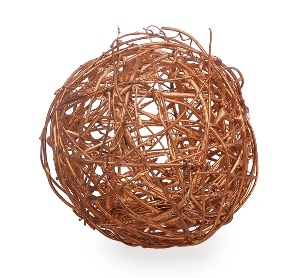 Decorative wicker ball — Stock Photo, Image