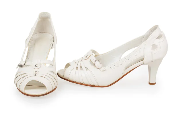 Zapatos blancos mujer — Foto de Stock