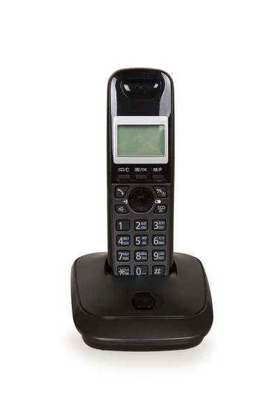 Black cordless telephone — Stock Photo, Image
