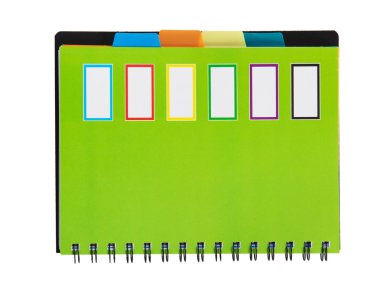 Spiraller üstünde yeşil defter