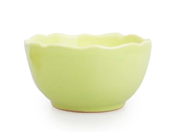 Green ceramic bowl — Stock Photo, Image